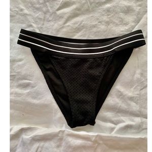 Forever 21 Black half Striped Bikini Bottom
